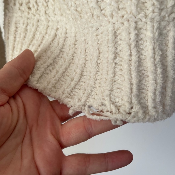 Anthro Sleeping in Snow Adaia Chenille Cable Knit Sweater L - Picture 9 of 10